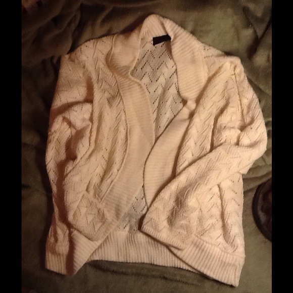 Apostrophe Sweaters - Off White Open Front Cardigan Apostrophe Sweaters - Off White Open Front Cardigan